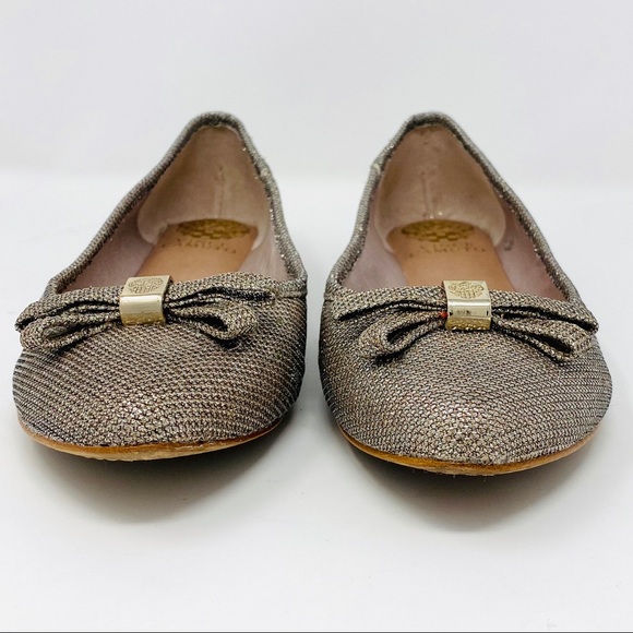 VINCE CAMUTO Timba Beige Metallic Ballet Flat - Picture 2 of 6